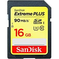 SanDisk Extreme Plus - Tarjeta de Memoria SDHC de 16 GB- hasta 90 MB-s- Clase 10- U3
